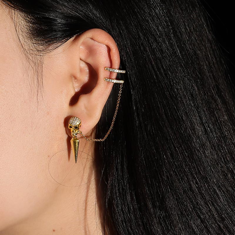 Skull Ear Cuffs image number 2