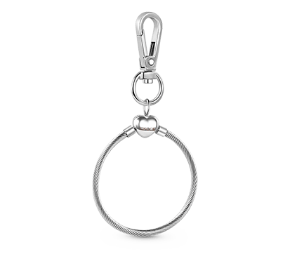 SS Charm Holder&Key Chain