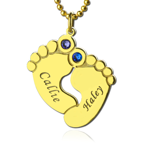 Baby Feet Necklace image number 1