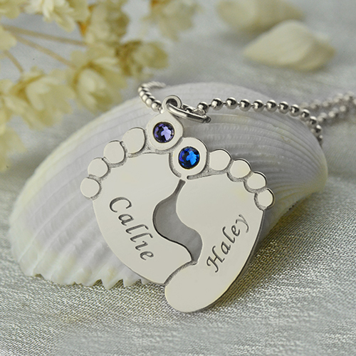 Baby Feet Necklace image number 2