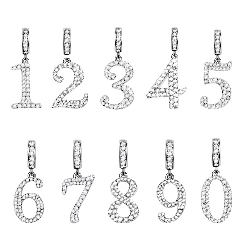 数字0-9ナンバー ネックレス ペンダント image number 1