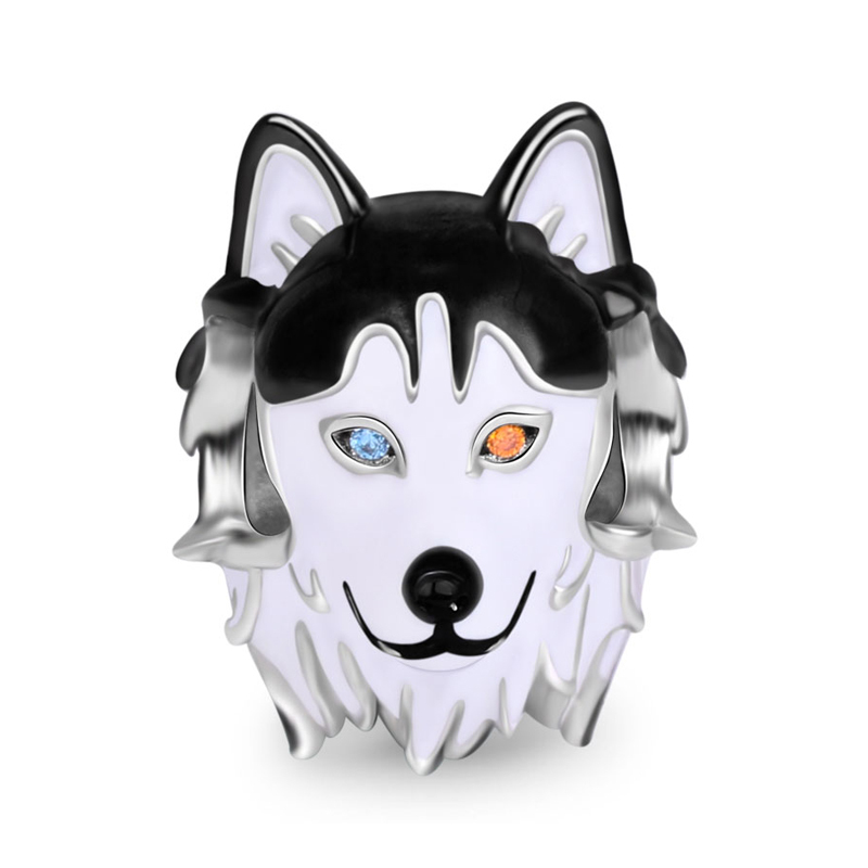 ヘテロクロミアハスキー犬チャーム image number 0