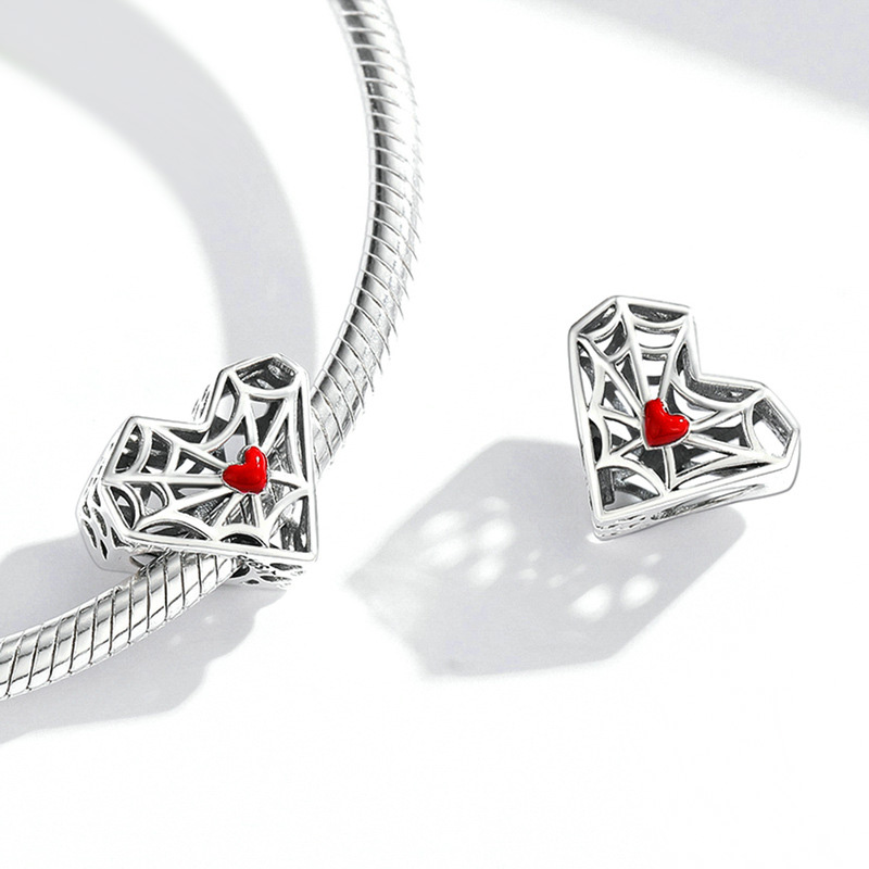 蜘蛛の巣ハートチャーム image number 1