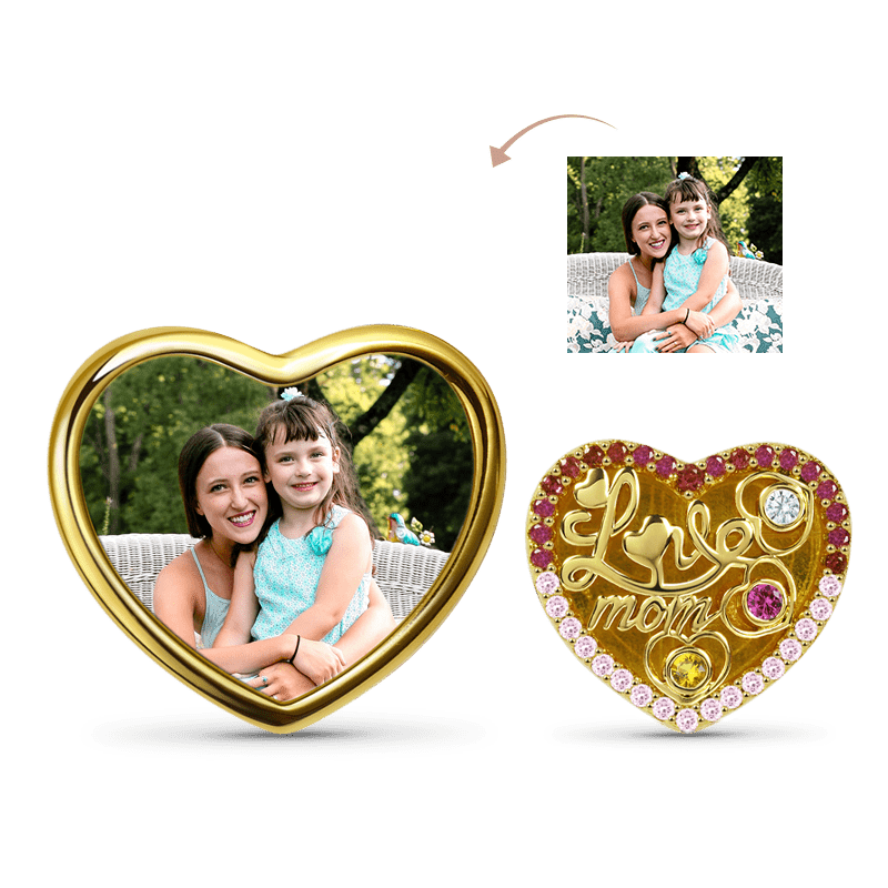 「Love Mom」写真入りチャーム image number 0