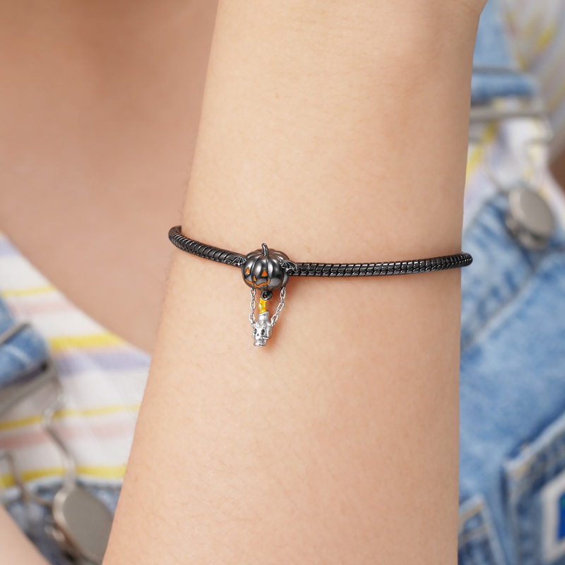 カボチャの頭蓋骨バルーンペンダント image number 1