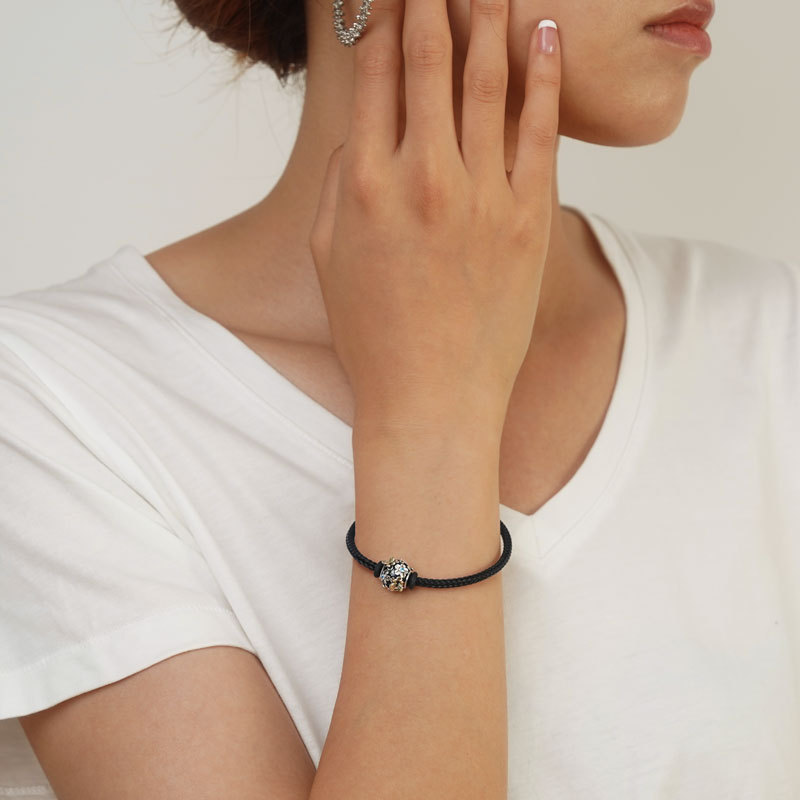 ブラックベーシックブレスレット image number 3