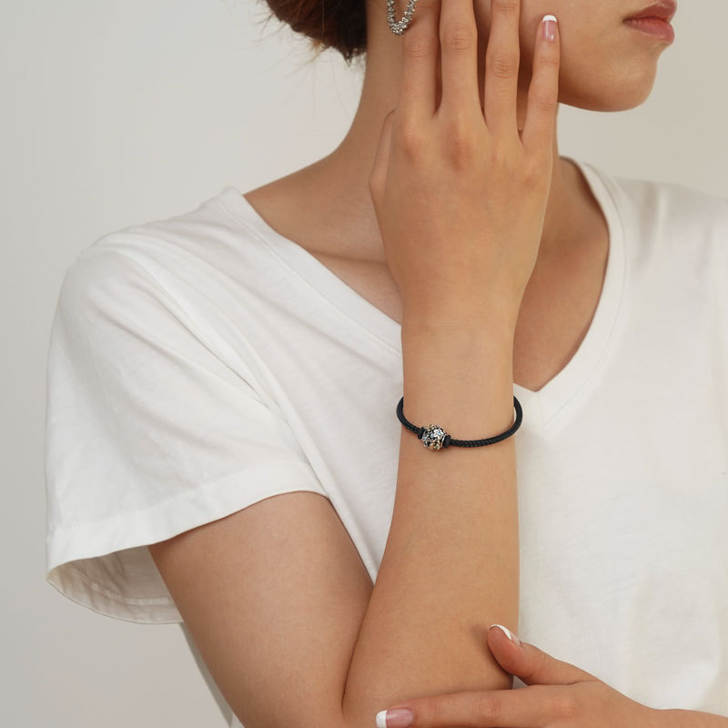 ブラックベーシックブレスレット image number 4