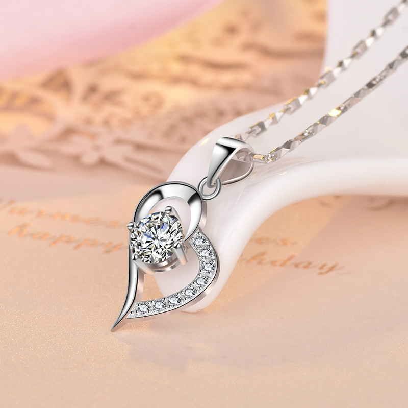 オープンハートネックレスアクセサリー image number 1