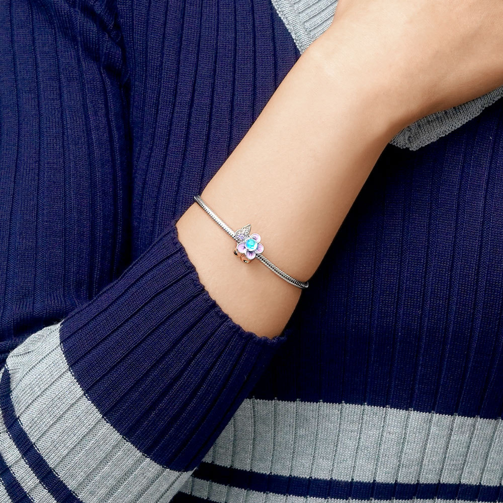 バタフライ ラブズ フラワー チャーム image number 2