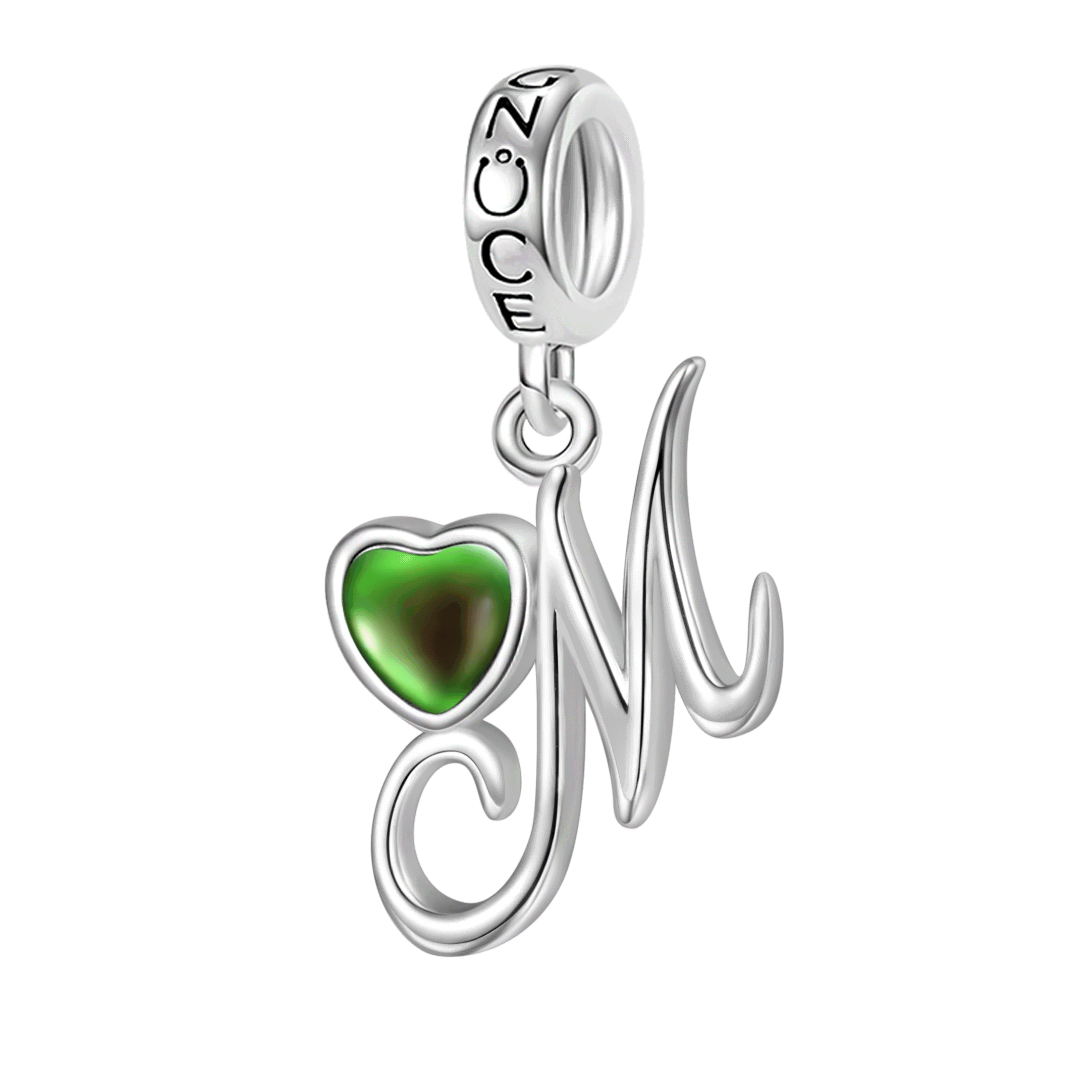 イニシャル レター 温度感知 変色 ペンダント image number 0