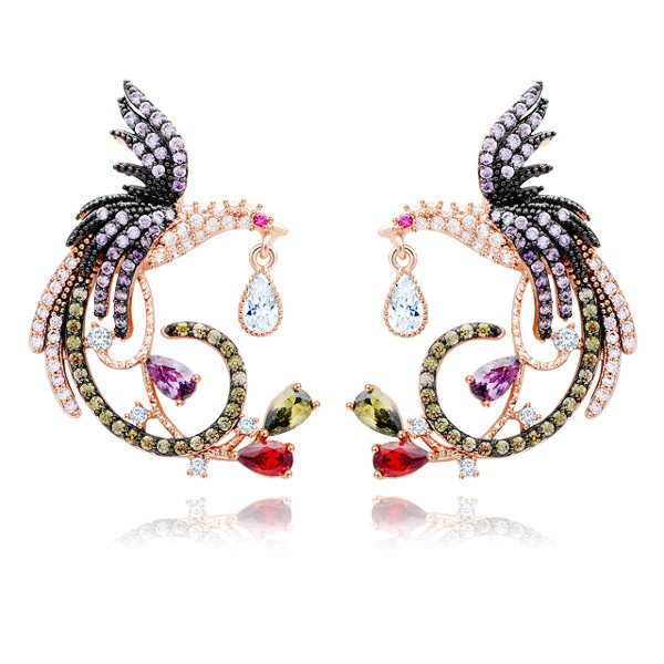 フェニックス ダングル イヤリング image number 0