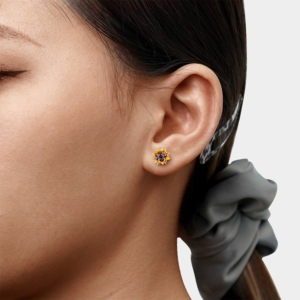 ひまわりスタッドピアス image number 2