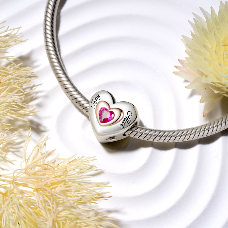 ラブハートの刻印可能なチャーム image number 2