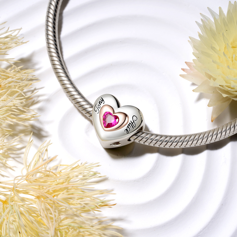 ラブハートの刻印可能なチャーム image number 2