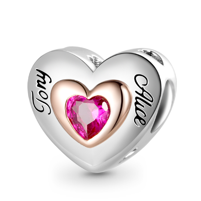 ラブハートの刻印可能なチャーム image number 0