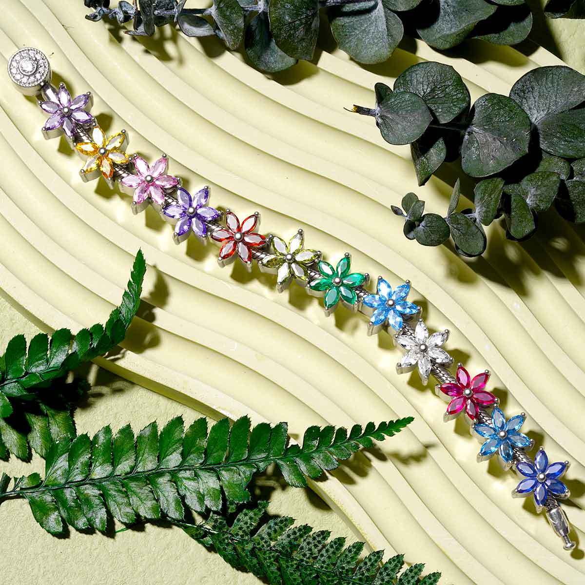 雪の結晶の誕生石チャーム image number 4