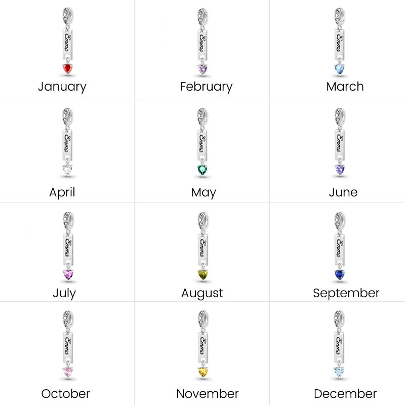 バー誕生石刻印可能なペンダント image number 8