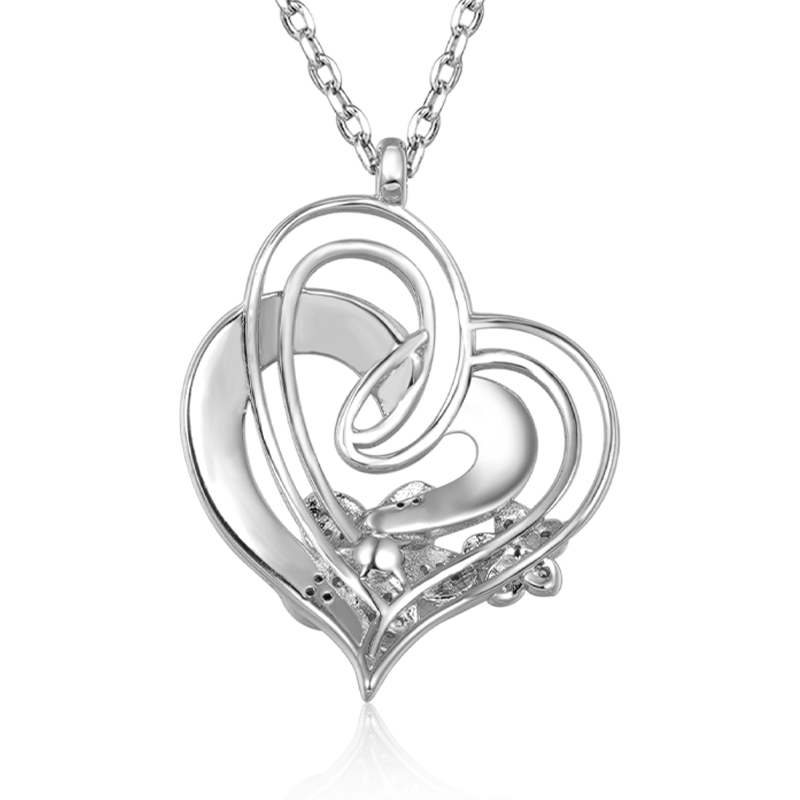 フラワーハートネックレス image number 1