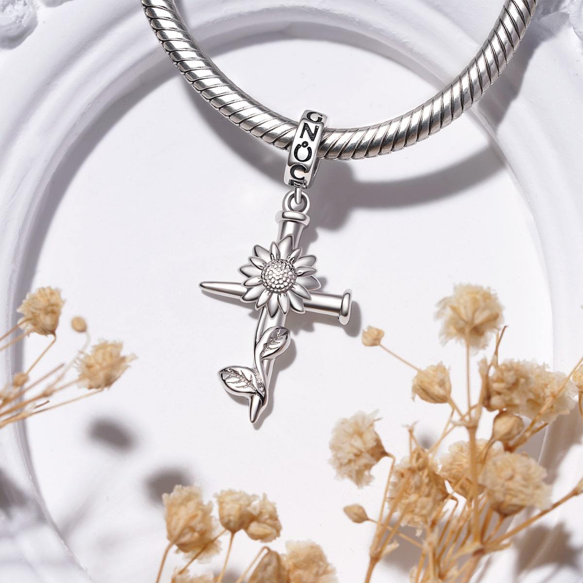 ひまわりネイルクロスペンダント image number 2