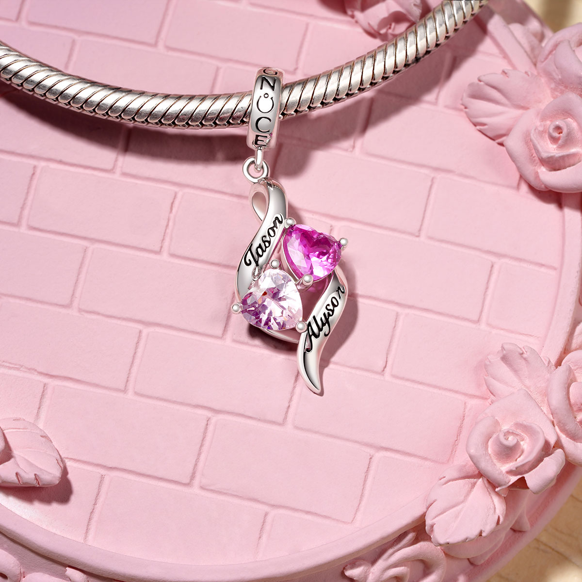 ダブルハート刻印ペンダント image number 2