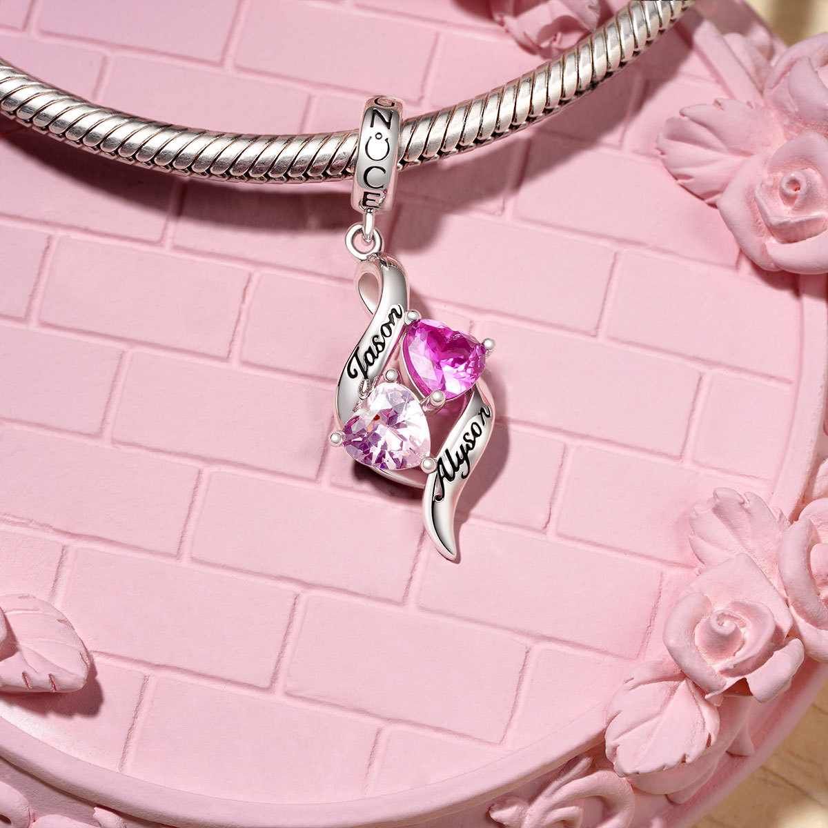 ダブルハート刻印ペンダント image number 2