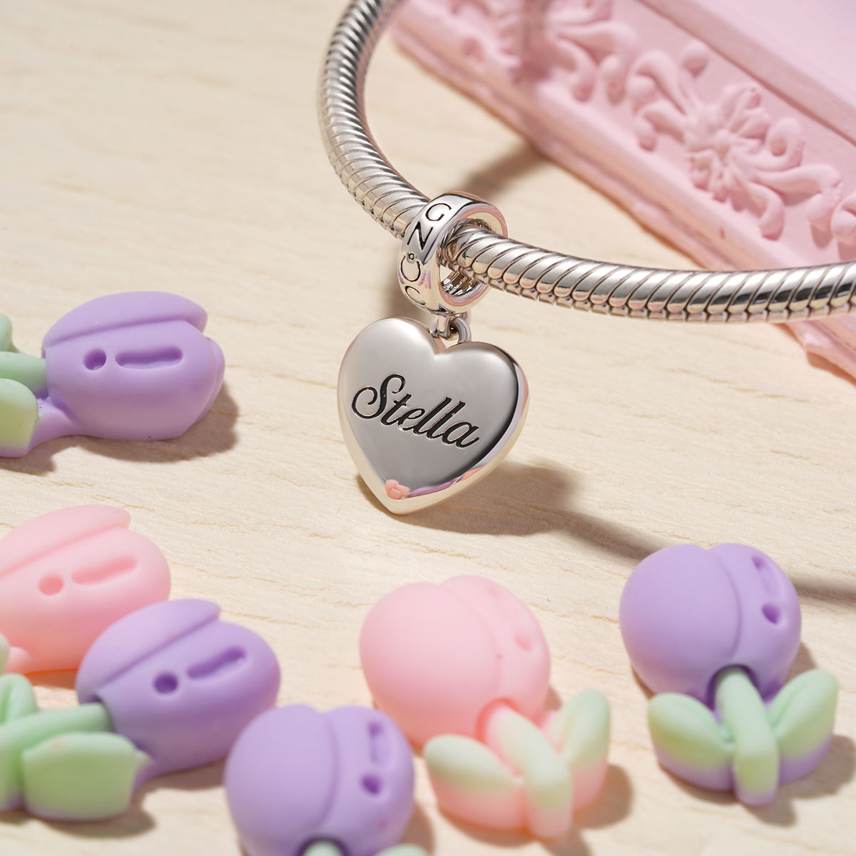 刻印可能なハートペンダント image number 2