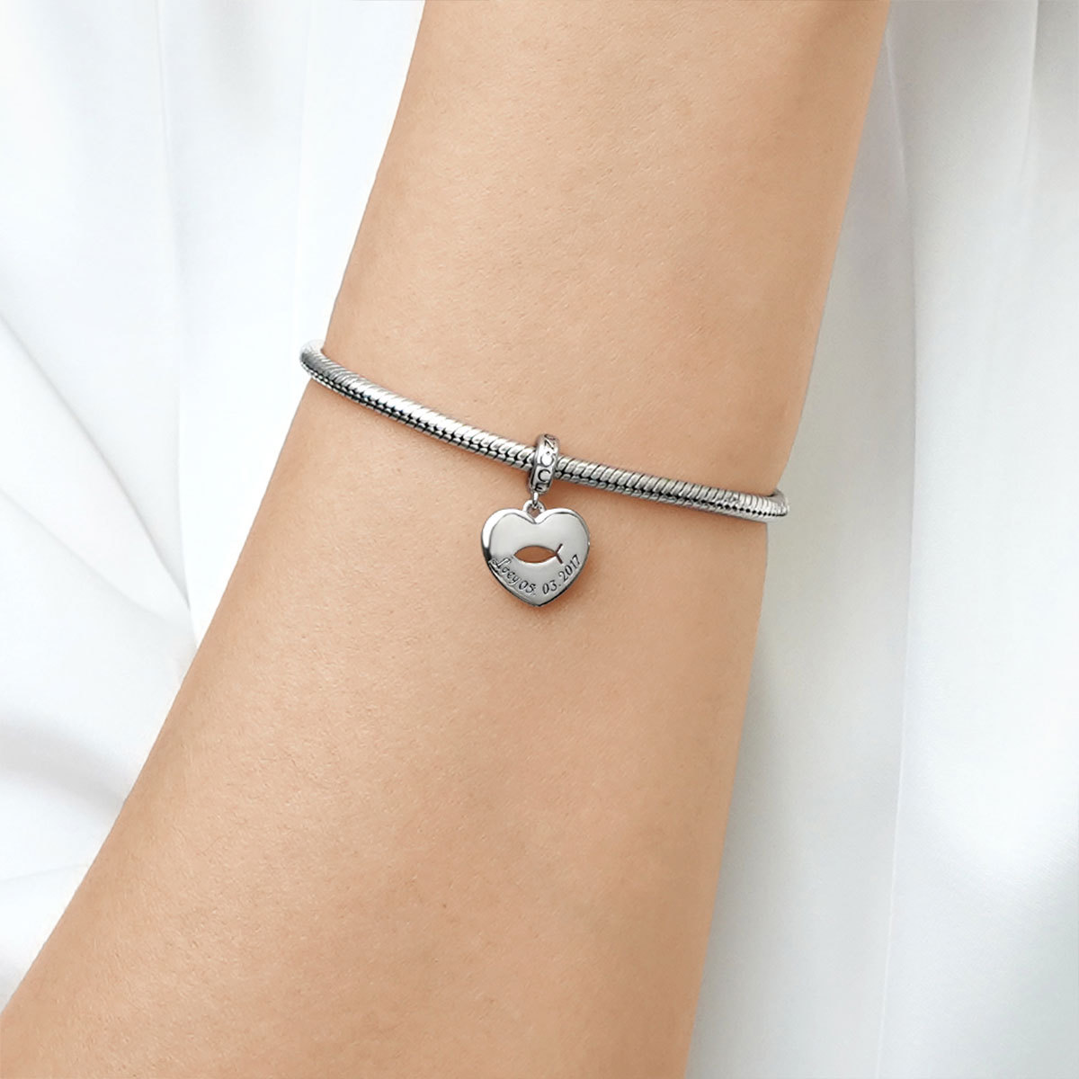 彫刻可能なイエスの魚ペンダント image number 4