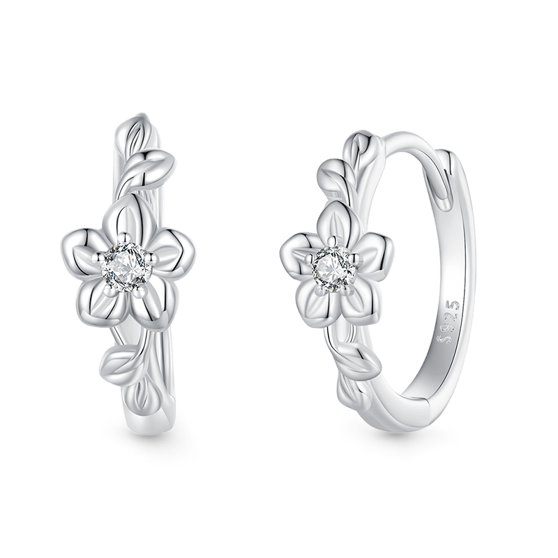 フラワーバインスタッドピアス image number 0