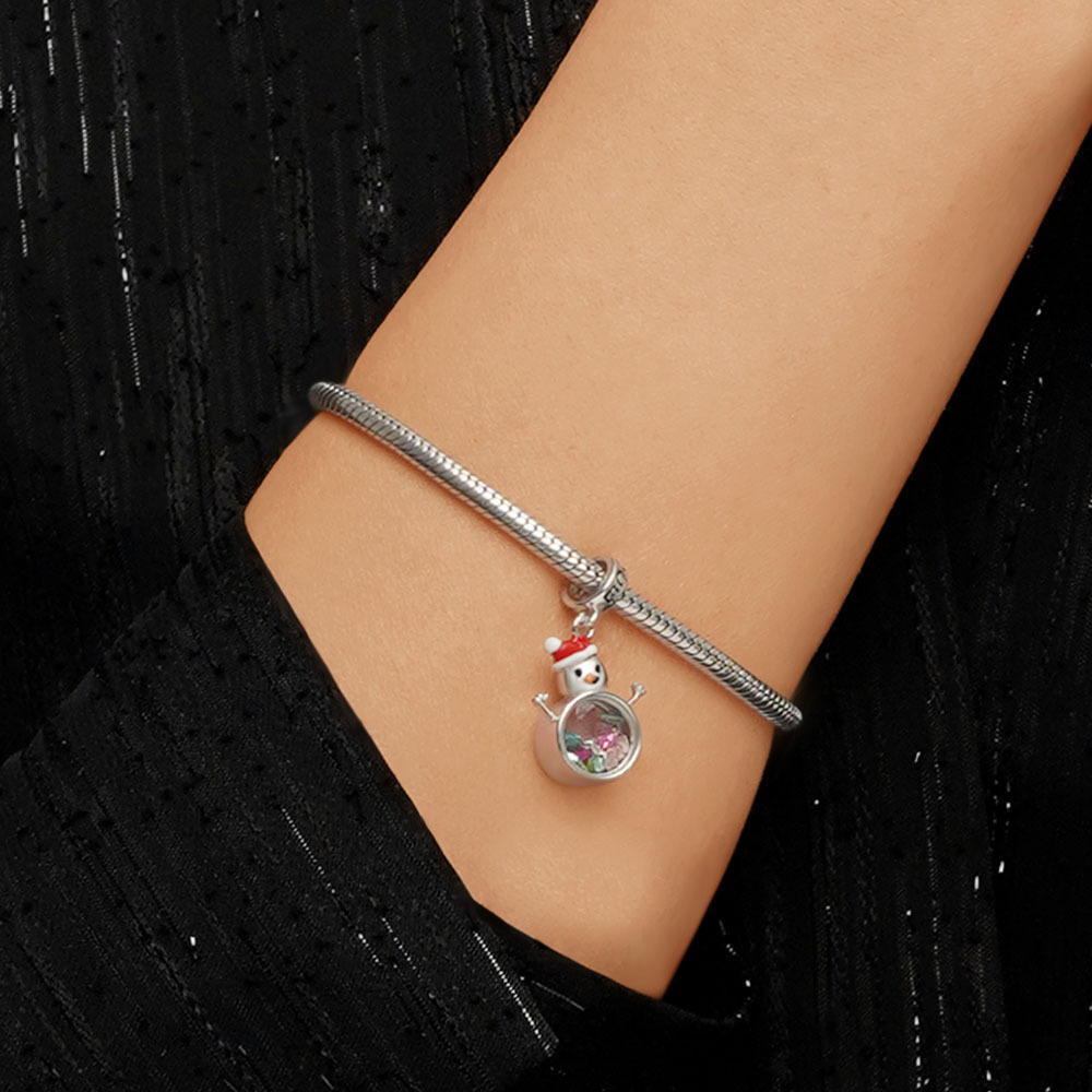 透明な雪だるまペンダント image number 5