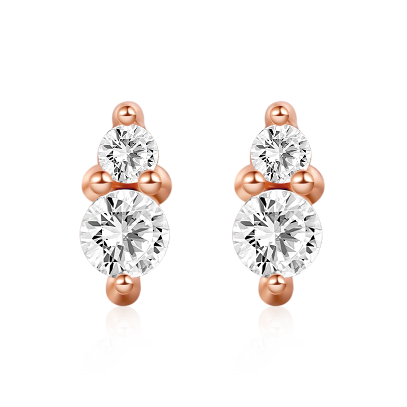 ラウンド ストーン ピアス image number 2