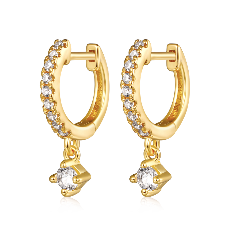 ダイヤモンドダングルピアス image number 0