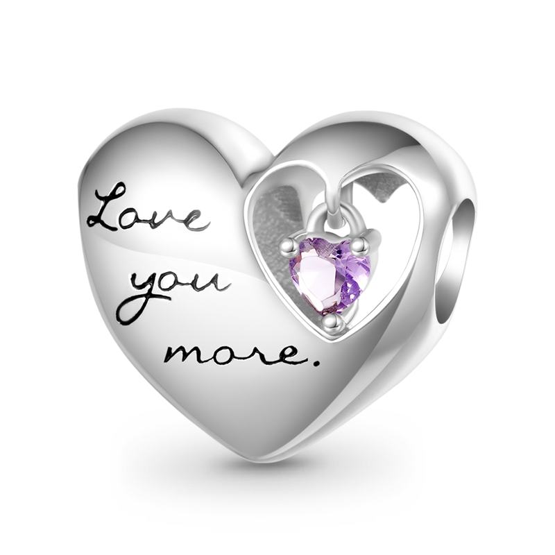 ラブハートの誕生石チャーム image number 0