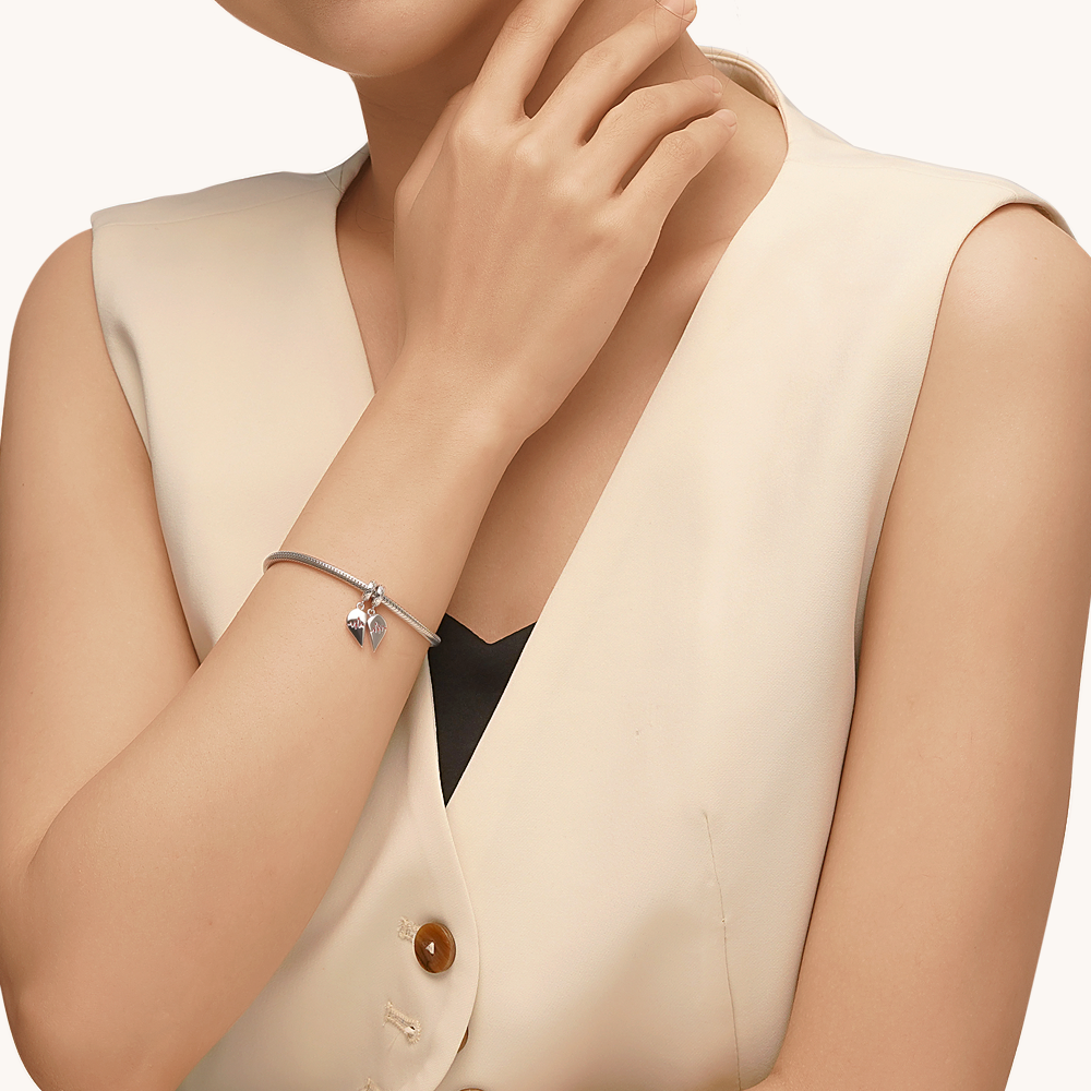 彫刻可能なカップル心電図ペンダント image number 4