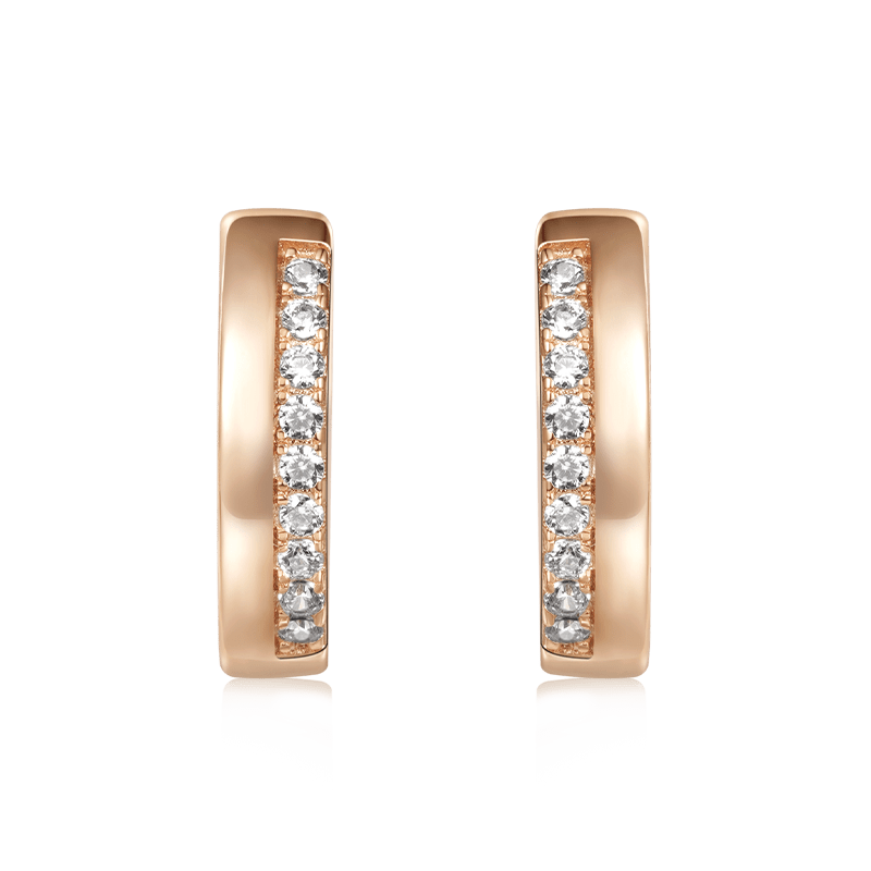 ダイヤモンドハグフープピアス image number 2