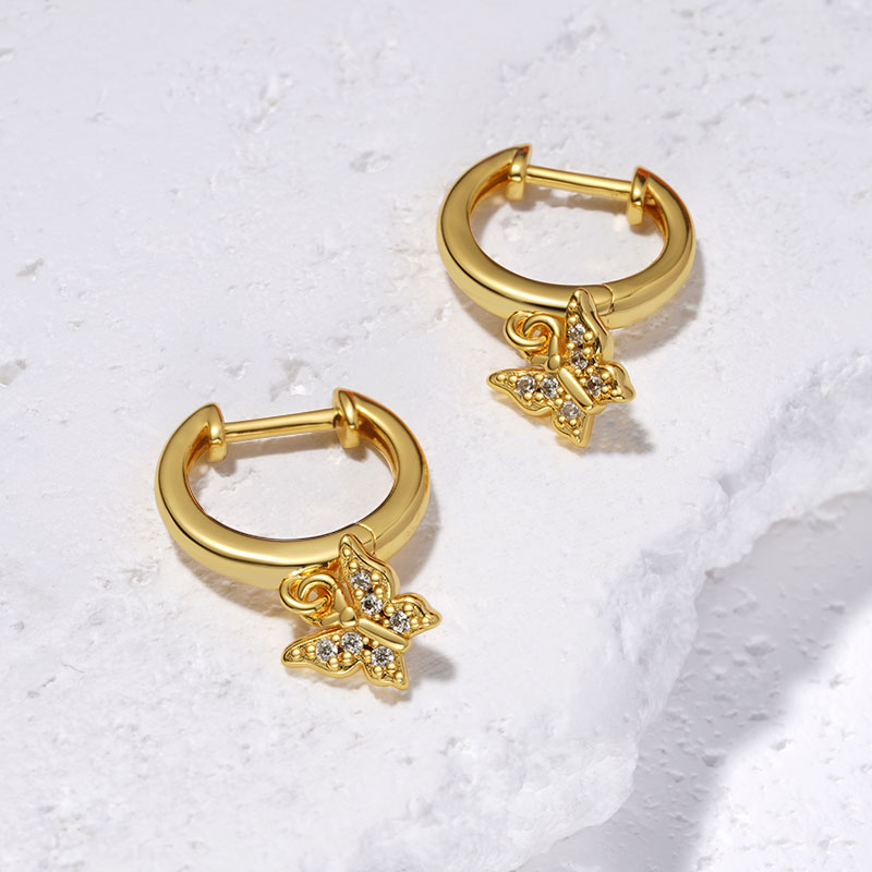 バタフライドロップピアス image number 3