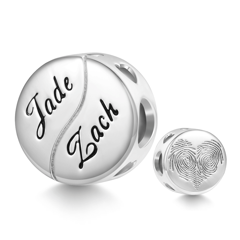 ハートの指紋チャーム image number 0