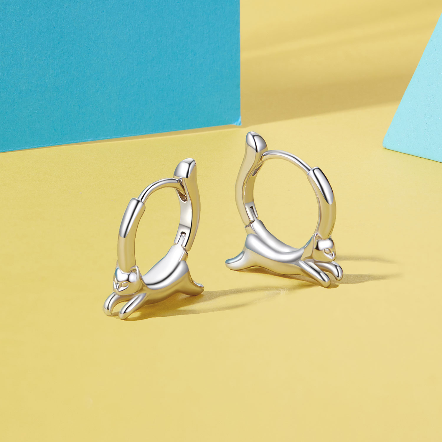 キュートキャットフープピアス image number 1