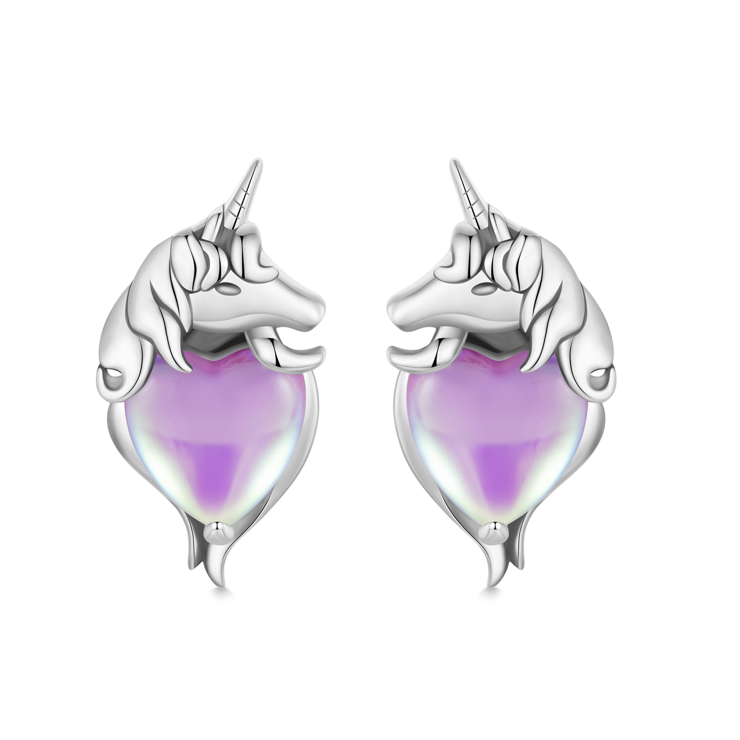 ハート ユニコーン スタッドピアス image number 0