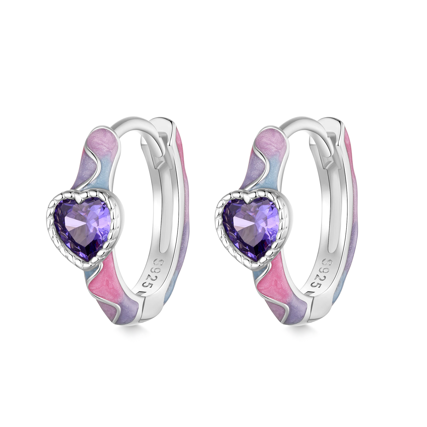 パープルハート フープピアス image number 0