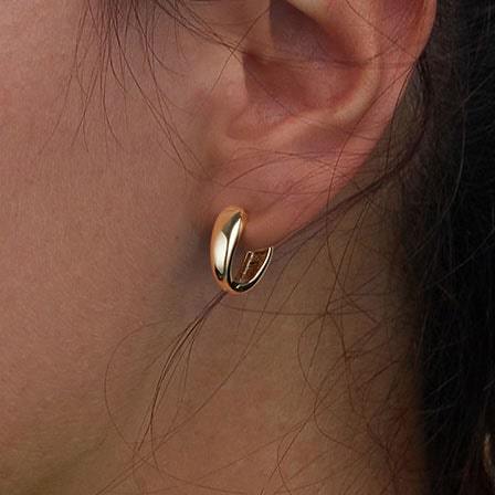 ゴールド ロール フープピアス image number 4