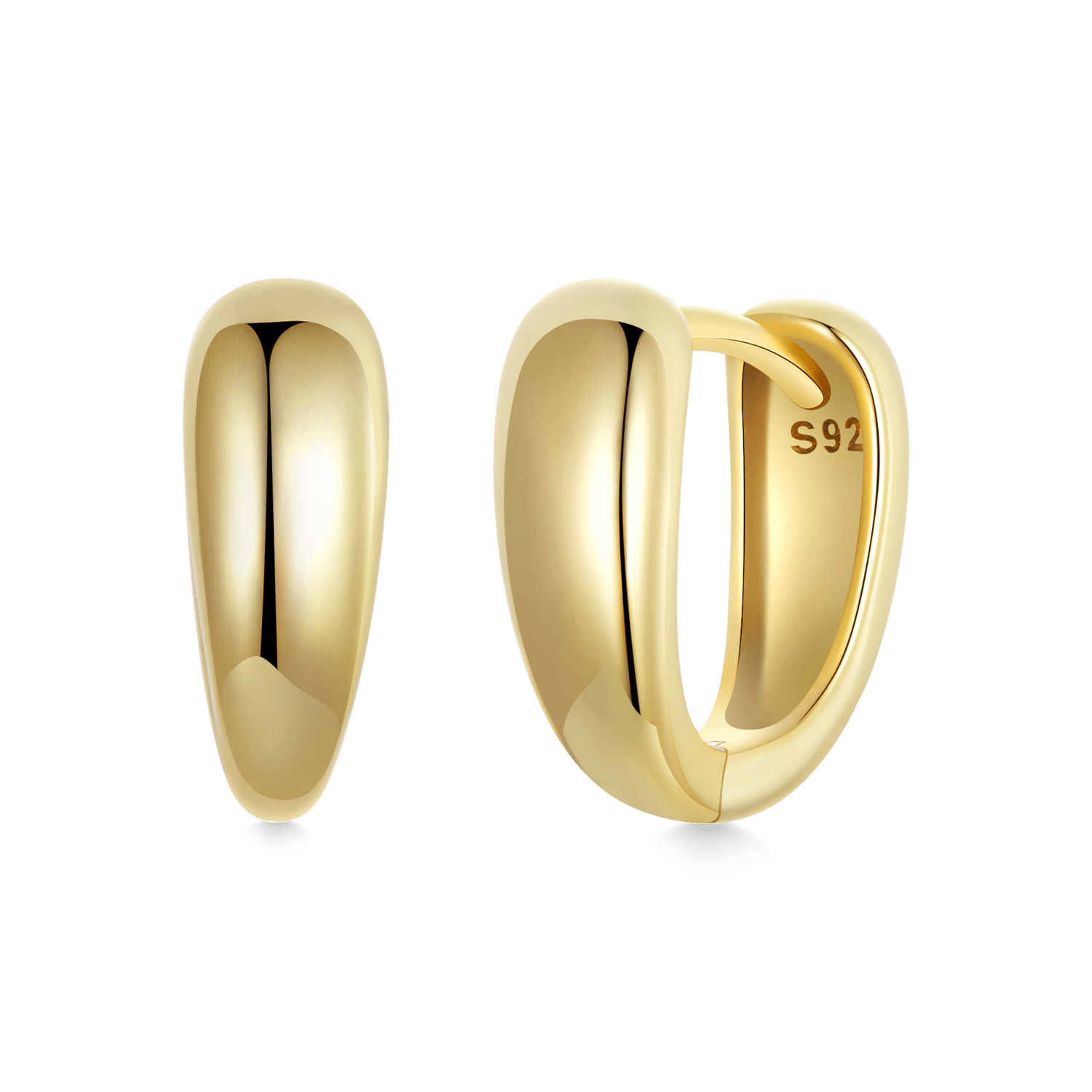 ゴールド ロール フープピアス image number 0