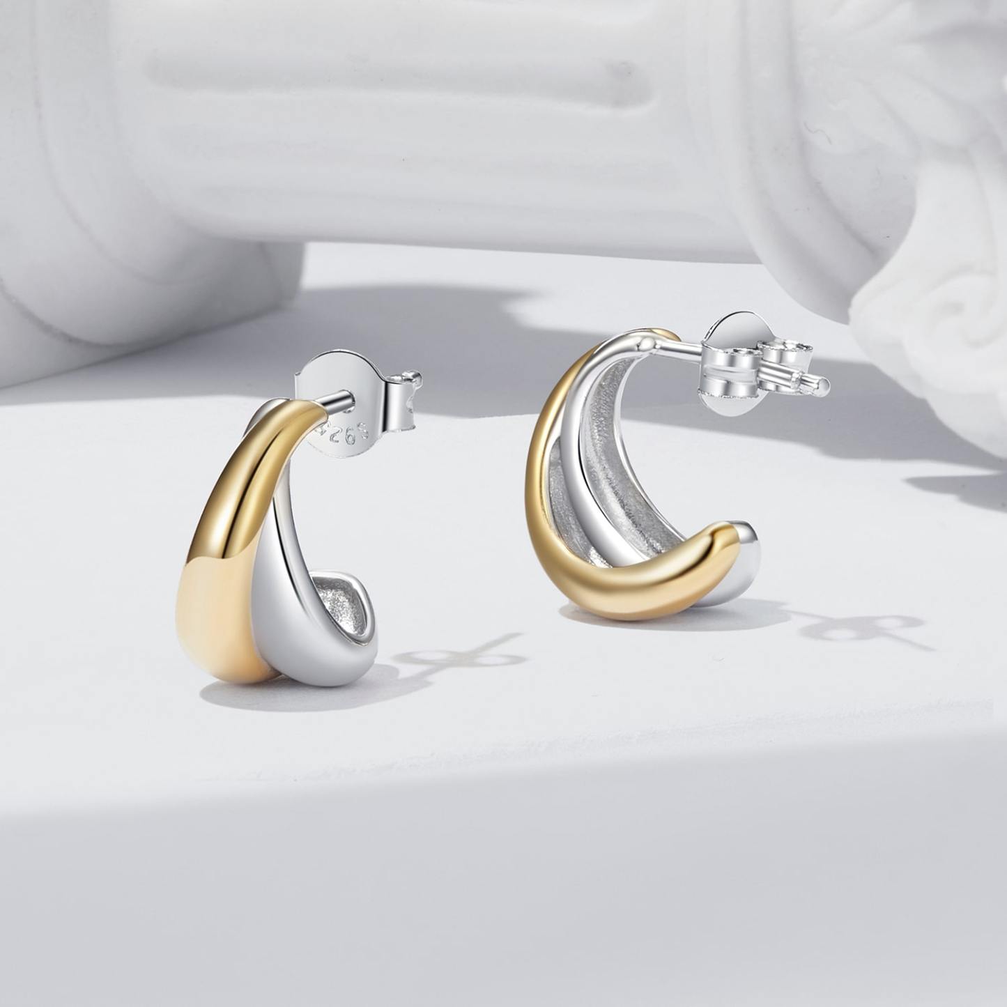 ダブルロール スタッドピアス image number 1