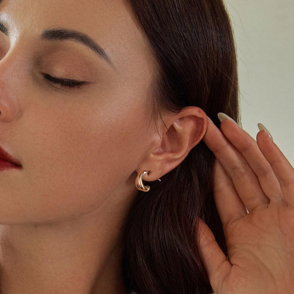 ダブルロール スタッドピアス image number 3