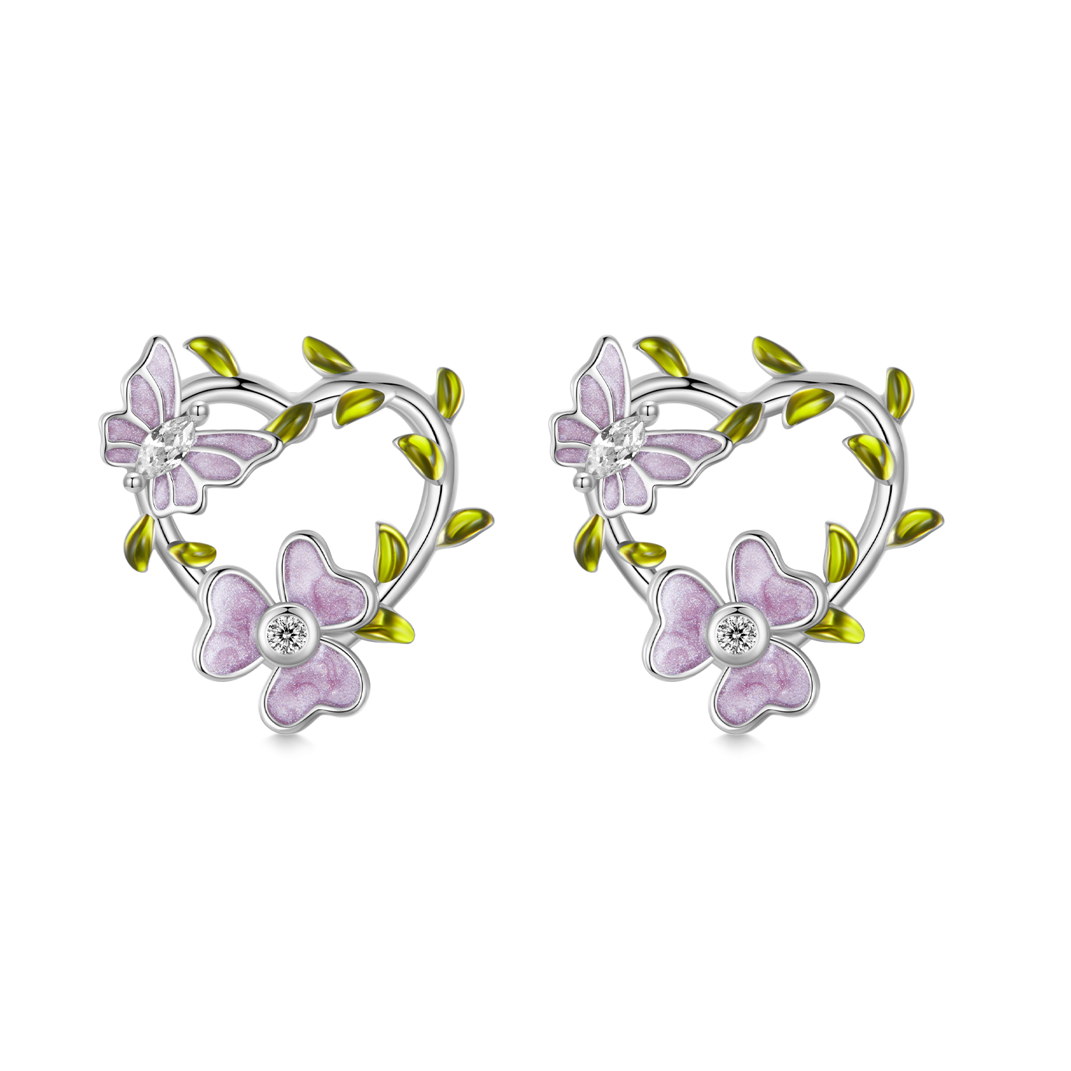 バタフライウィステリアスタッドピアス image number 0