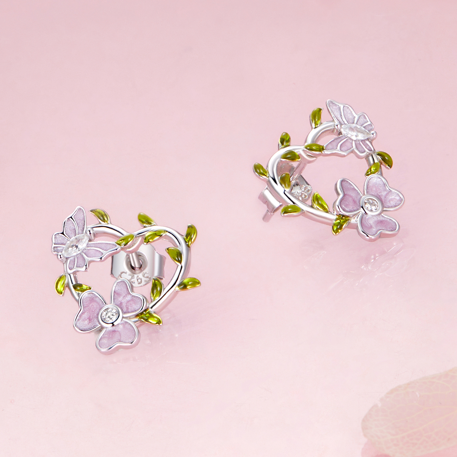 バタフライウィステリアスタッドピアス image number 2