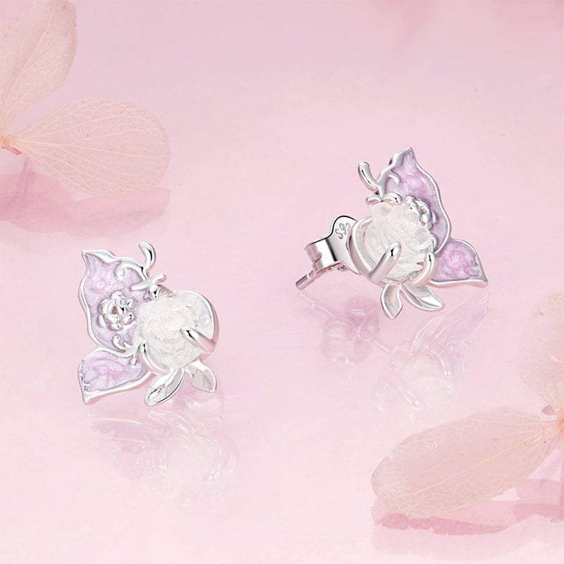 カラーチェンジローズスタッドピアス image number 1