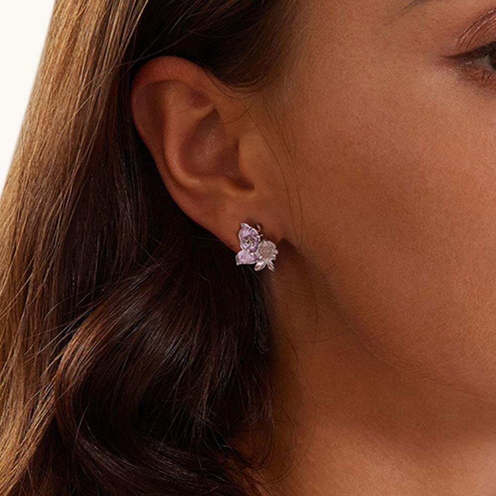 カラーチェンジローズスタッドピアス image number 4