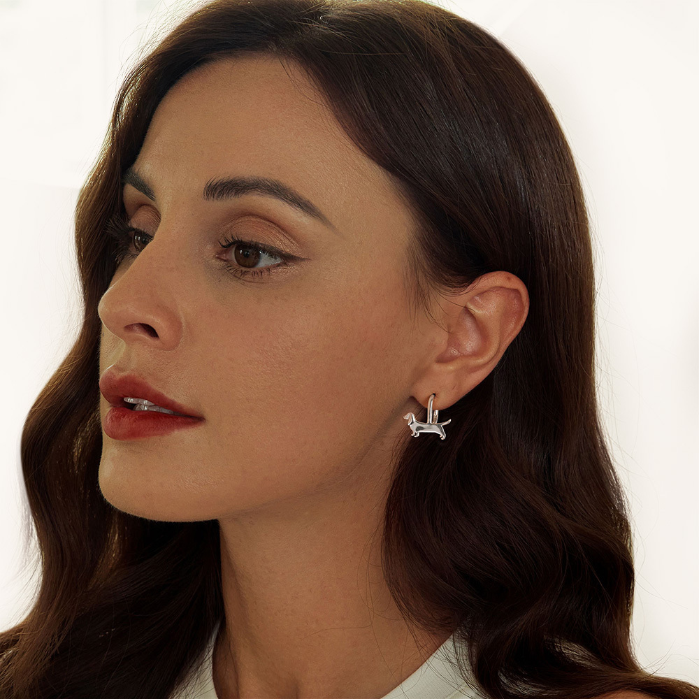 ダックスフントフープピアス image number 3