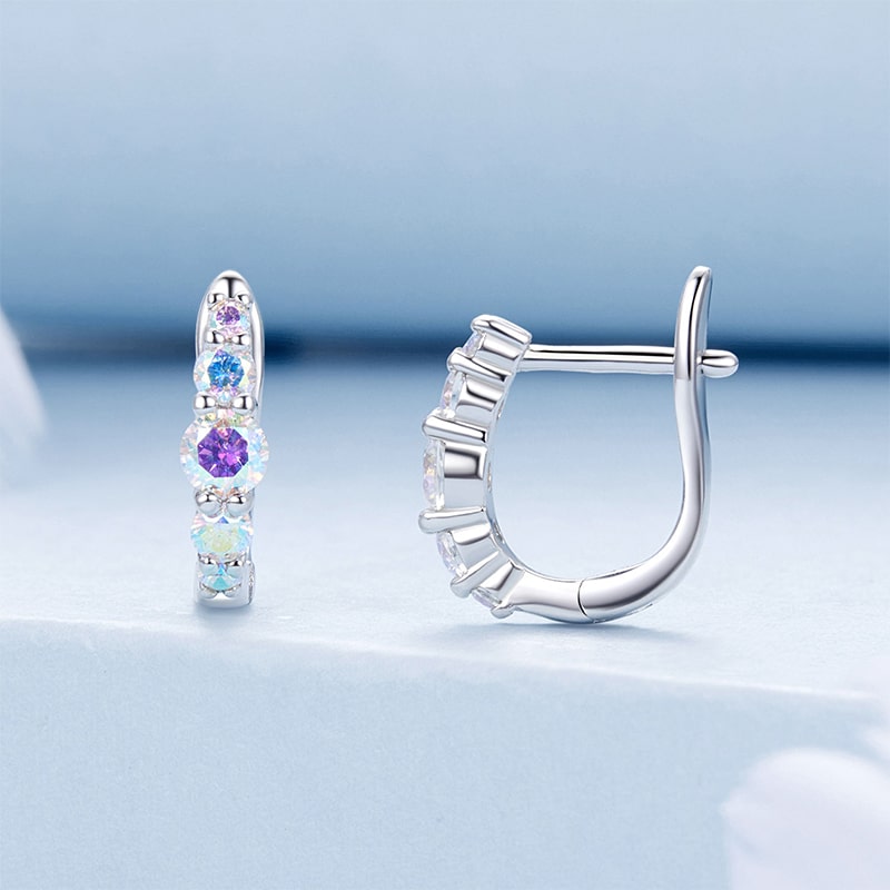 マルチカラーU字フープピアス image number 1