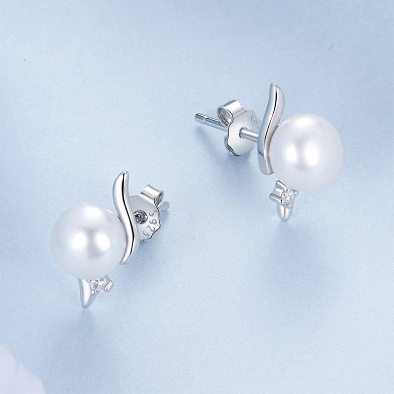 淡水パールスタッドピアス image number 2